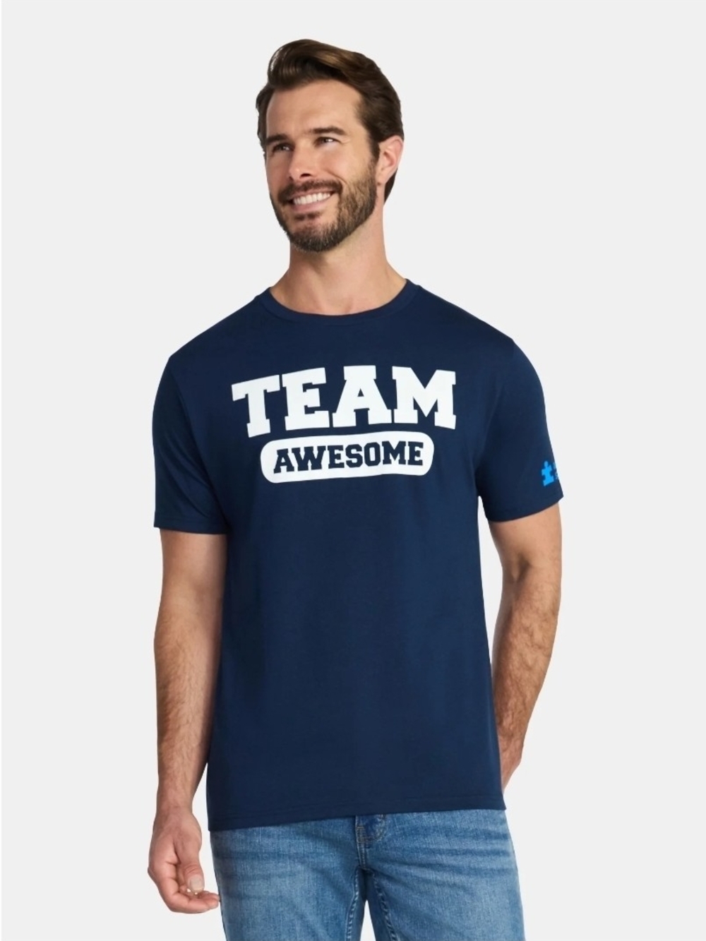 Autism Awareness Unisex Adult Graphic Tee with Short Sleeves, Size XS
